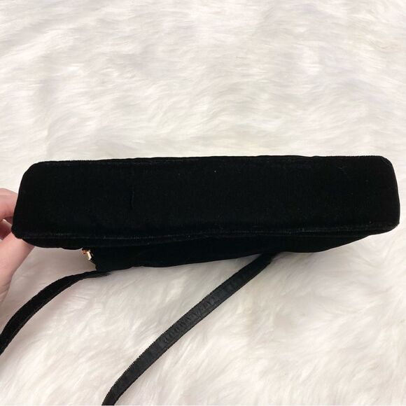 Vintage Hillard & Hanson Black Velvet Mini Small Shoulder Bag - Picture 12 of 13